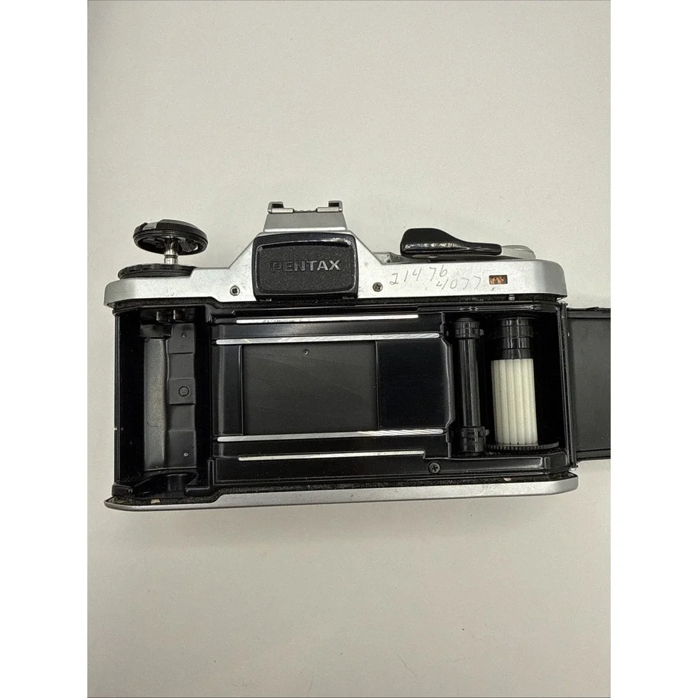 Pentax ME Super SLR Film Camera Body Chrome UNTESTED As Is.
